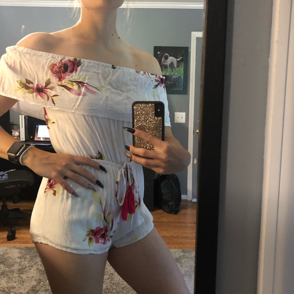 White/Floral Romper